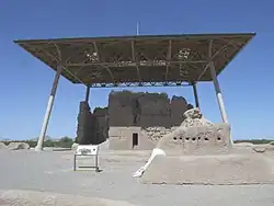 The Casa Grande Ruins are located at Ruins Drive in Coolidge, Az. Built by the Hohokam, the Casa Grande was abandoned around 1450 CE. Written historic accounts of the Casa Grande begin with the journal entries of Padre Eusebio Francisco Kino when he visited the ruins in 1694. Listed in the National Register of Historic Places in 1966, and reference #66000192.