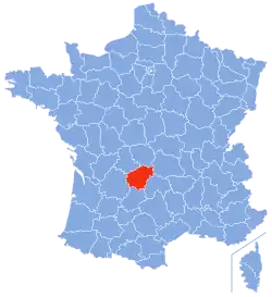 Location of Corrèze in France