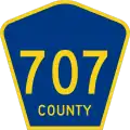 County Road 707 marker