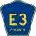 County Road E3 marker