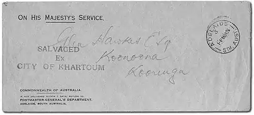 Image 7A crash cover is any type of cover, (including air accident cover, interrupted flight cover, wreck cover) meaning any piece of mail that has been recovered from a fixed-wing aircraft, airship or aeroplane crash, train wreck, shipwreck or other postal transportation accident during its journey from sender to recipient. In many cases it was possible to recover some or even all of the mail being carried and the postal authorities typically apply a postal marking (cachet), label, or mimeograph that gets affixed to the cover explaining the delay and damage to the recipient, and possibly enclose the letter in an "ambulance cover" or "body bag" if it was badly damaged and forwarded to its intended destination.