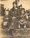 Crimean Tatar woman with children, 1925.