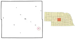 Location of Mason City, Nebraska
