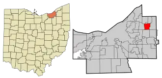 Location in Cuyahoga County, Ohio