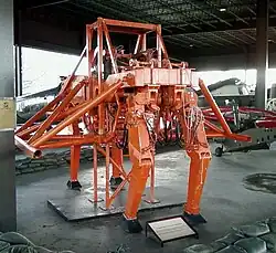 CYBERNETIC WALKING MACHINE Built by General Electric Corp in 1970. It was designed for transporting up to 500 pounds of cargo over extremely difficult terrain.