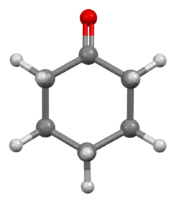 Ball-and-stick model of cyclohexanone