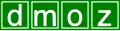 "dmoz" in white on a green background with each letter in a separate square