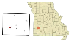 Location of Lockwood, Missouri