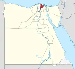 Dakahlia Governorate on the map of Egypt