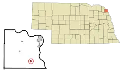 Location of Homer, Nebraska