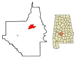 Location of Selma, Alabama