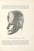 Drawing of Amenhotep III bust in the British Museum