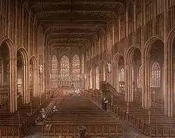 Interior of St Michael's Church by David Gee, 1862
