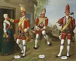 Grenadiers, 31st, 32nd and 33rd Regimants of Foot