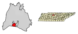 Location of Forest Hills in Davidson County, Tennessee.
