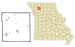 Location of Winston, Missouri
