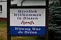 Welcome sign in Dissen