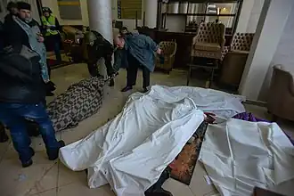 Bodies of protesters, February 20, 2014