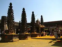 Deepstambha in front of the temple