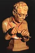 Denis Parsons self-portrait Lime wood Sculptors collection