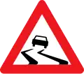 A31: Slippery road