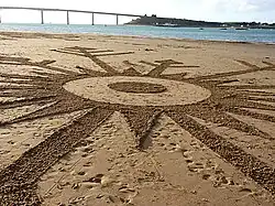 Sand art at Fromentine beach