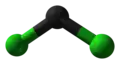Ball and stick model of dichlorocarbene