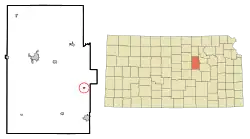 Location within Dickinson County and Kansas
