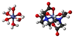 Ball-and-stick model of the dicobalt edetate molecule