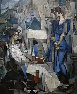 Two Women (Dos Mujeres, Portrait of Angelina Beloff and Maria Dolores Bastian), 1914, 197.5 × 161.3&nbsp;cm. Arkansas Arts Center