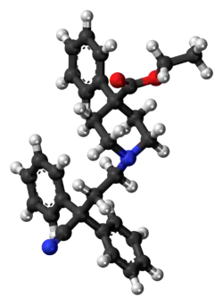 Ball-and-stick model of diphenoxylate