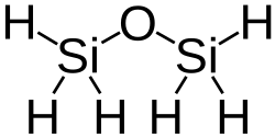 Structural formula of disiloxane with explicit hydrogens