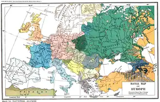1922 ethnographic map of Europe