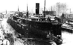 Dixie Arrow in the Arrow at the W. & A. Fletcher Company drydock in New York City, 1922