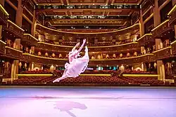 Cuban National Ballet rehearsing on the ROHM's stage