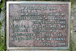 Douglas Trail plaque