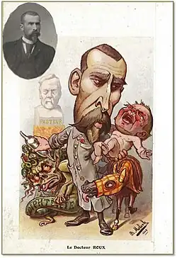 Friendly caricature of members of the Academy of Medicine designed by Hector Moloch [fr] and published in the journal Chanteclair in 1910