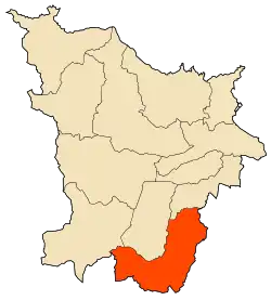 Location of Aïn Berda within Annaba Province