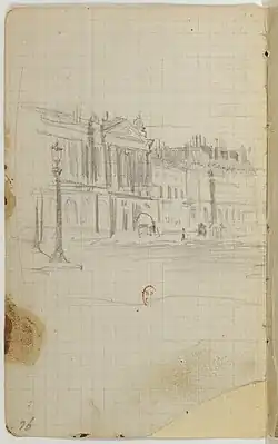 Edgar Degas's study for "Place de la Concorde", c. 1875.