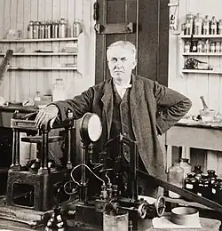 Thomas Edison in his laboratory, 1901