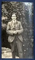Edmund Blunden by Lady Ottoline Morrell, vintage snapshot print, 1923