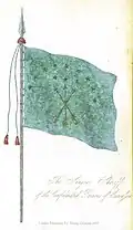 Circassian flag drawn by Edmund Spencer, 1837.