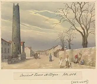 Drawing of Ancient tower at Cloyne, Feby 1856