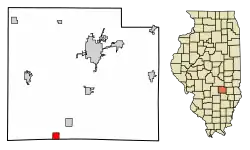 Location of Edgewood in Effingham County, Illinois.