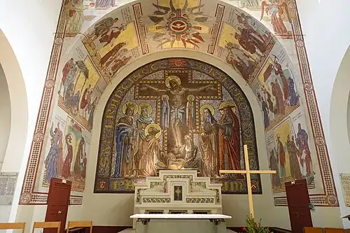 Tke altar and Neo-Byzantine mosaics