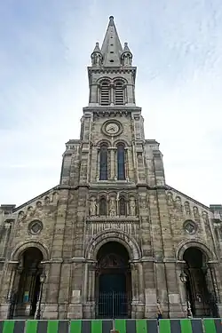 The façade and bell tower