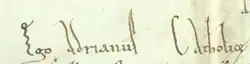 image of Pope Adrian's signature