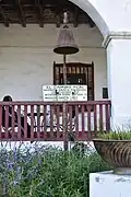 The El Camino Bell in front of Mission Santa Barbara