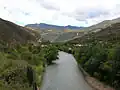 The Utcubamba River with the village El Tingo in the background