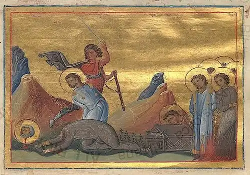 Martyrs Elias, Zoticus, Lucian, Valerian, Macrobius, and Gordian at Tomis in Moesia.